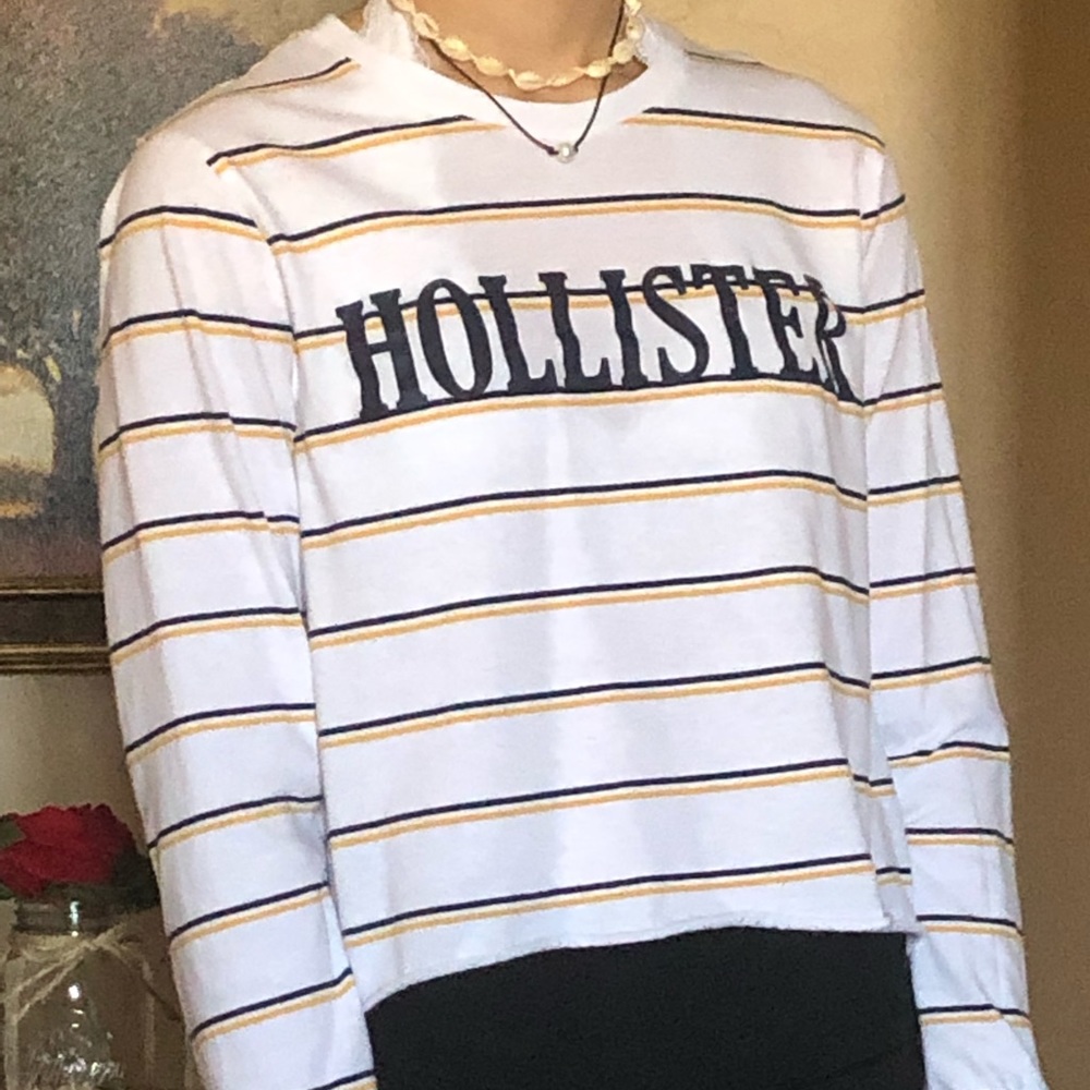 A long sleeve cropped hollister shirt